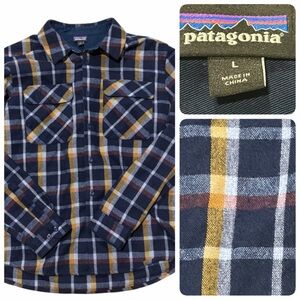 Patagonia Recycled Wool Blend Plaid Button Up Shirt Men’s Large